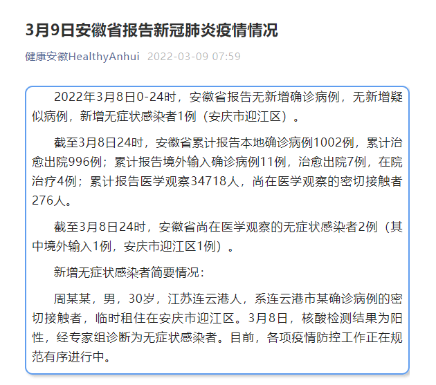 安庆疫情最新动态更新