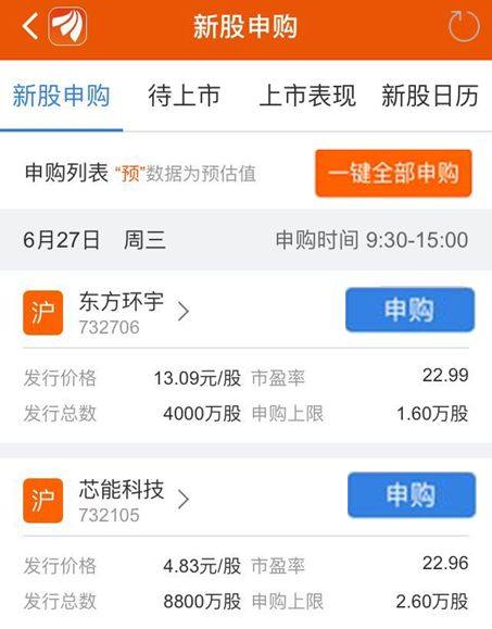 新股中签号公布